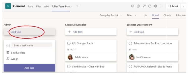 Managing law firms tasks with Microsoft Teams